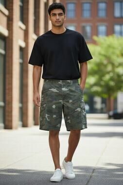 Lee Men's Active Stretch Cargo Shorts  Size: 34 Color: Green Camouflage